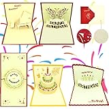 5 Set 3D Pop Up Alles Gute zum Geburtstagskarte für Männer Frauen, handgemachte gefaltete Grußkarte Geburtstagskarten mit Umschlag für Ehemann Ehefrau Mutter Vater Sohn Tochter Kolleg