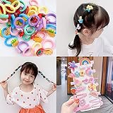 Geoyien Mädchen Haarschmuck Set, 38 Stück Elastische Haargummis Bunt Haarnadeln Kinder Haarklammern Haarspangen Haargummibänder Haar Accessoire Set für Mädchen Kinder Kleink