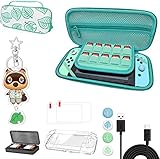 Nintendo Switch Tragetasche, Animal Crossing Case Kit mit Zubehör, Tragbare Animal Crossing Aufbewahrungshülle mit Griff für Nintendo Switch, staubdicht, stoßfest Mit Zubehör [13 in 1 Set]