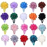 HQdeal Blumen Haarklammer, 20 Stück Chiffon Blume Haarspangen, Haar Barrettes Clip, Haarclips, Spangen, haarschmuck blumen für Babys,Mädchen, Frauen,