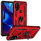 JIAFEI Hülle Kompatibel mit Motorola Moto E20/E30/E40, Dual Layer Silica TPU + PC Harter Handyhülle Mit Ständer, R