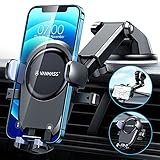 VANMASS Kfz Handyhalterung Auto【2022 Upgrade EIN-klick Automatische Klemmung】 4 in 1 Handy Halterung Auto Lüftung&Saugnapf Universale Handyhalter Auto für Alle Handys wie iPhone 13 Samsung Huawei usw