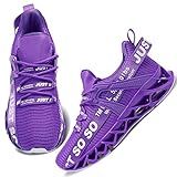 Wonesion Damen Laufschuhe Sportschuhe Straßenlaufschuhe Sneaker Damen Tennisschuhe Fitness Schuhe 40 EU 3 Purp