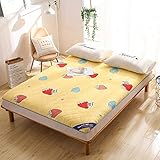 Japanische Bodenmatratze Futon-Matratze,Schlafende Tatami-Bodenmatte,Roll-Up-Futon-Bodenmatratze Für Jungen Mädchen,Tragbare Matratze Für Erwachsene,Für Tourismus,Camping,Yoga,Strawberry,150x200