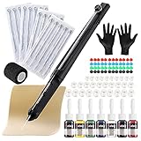 Stick and Poke Set, Solong DIY Tattoo Kit mit Tattoo Nadeln Bandage Tattoo Ösen und Tinte für Tattoo Artist GK802TN01-1-EU