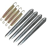 4X Zelthering 38 cm lang und 4X Zugfeder 13,5 cm lang Sturmsicherung Camping Zelt Zubehö