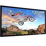 CCLIFE Rahmenleinwand Beamer Leinwand 16:9 100/120/150 Zoll Heimkino Beamerleinwand mit Rahmen Hochkontrast Leinw
