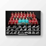 FC Bayern München 2020-2021 Champions signiertes Poster A4