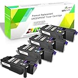 Kompatible Tonerkartusche 4 Farben BK + C + Y + M GREENPRINT 2000 Seiten für Schwarz, 1400 Seiten für Cyan Magenta Gelb für Dell e525w Laserdruck
