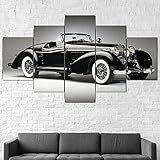 QQWW 1939 Mercedes Benz 540k Roadster Auto Leinwandbild XXL Wandbilder Wohnzimmer Wohnung Deko Kunstdrucke 5 Teilig Wandbild 50x25cm Vlies Leinwand Bild Hd Gedruckt Wandk