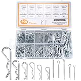 300 Stück Splinte und Federstifte Set, Splinte, Federsplinte, Sicherheitssplinte, R Clips und Haarnadeln für Automechanik