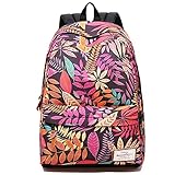 Kfaifa Laptop-Rucksack Bunte weibliche Tasche für Geschäftsreise 14/15.6/16.1 Zoll Schultasche mit USB-Ladeanschluss Kopfhöreranschluss (Color : Purple, Size : 14inch)