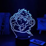 3D Illusion Lampe,3D Nachtlicht Anime Haikyuu 3D Lampe Oikawa Tooru led Nachtlicht für Kinder Junge Schlafzimmer Dekor Lampe Haikyuu Weihnachten Geburtstag Geschenk Tischlampe 7 Farben berü