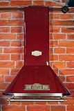 NEUHEIT! Exklusive Designer Dunstabzugshaube 60cm Empire Bordeaux /Wandhaube Luxus Herstellers Kaiser/Kaminhaube mit Bronze-Griff/Abzugshaube mit Saugstakem Motor 910m³/h/Esse mit antikem Flair/Inkl.Aktivkohlefilter/Abluft Umluft/UVP 646 EUR