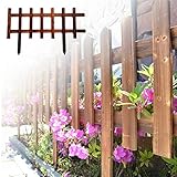 HOME UK Gartenzaun Holzzaun Zierzaun Steckzaun Minizaun, Friesenzaun Wetterfest Imprägniert Pflanze Lattenzaun Zaun für Beete, Gemüsebeete, Wegeinfassungen Dekorative Gartenp