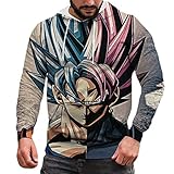 BAIXIAOCHI Dragon Ball Anime 3D Pullover Lose Casual Kordelzug Langarm Hoodie Herbst Und Winter H