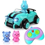 RC-Auto, Ferngesteuertes Auto mit Lichtern und Musik ,Geschenk Spielzeug für 2+ Jahre Mädchen Jungen Kinder Kleinkind (grün)