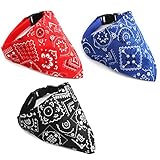 Firtink 3 Stücke Bandana für Hund Einstellbare Hund Katze Welpen Bandana Haustier Halstuch für kleine und mittelgroß