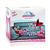 Toi-Toys 35560A Kinderschlafsack Meerjungfrau, kuscheliger Schlafsack für Kinder Meerjungfrauen-Flosse ca. 138