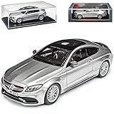 New Mercedes-Benz C-Klasse C63 AMG Coupe Silber W205 Ab 2014 1/43 Spark Modell Auto mit individiuellem Wunschk