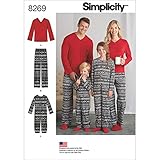 Simplicity Muster 8269 EIN Kind 's Girl 's und Boy 's Jumpsuit und Teen 's und Erwachsene Pants und Knit Top Schnittmuster, weiß, XS – L/XS – X-Larg