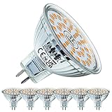 EACLL GU5.3 LED Warmweiß 6W 2700K Leuchtmittel 550 Lumen Birnen kann Ersetzen 50W MR16 Halogen. AC/DC 12V Kein Flimmern Strahler, Abstrahlwinkel 120 ° Spot, Warmweiss Licht Reflektor Lampen, 6 Pack