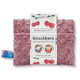 Kirschkern Wärme-Kältekissen Cherrypad™ - Minky Rosas Kirschkernkissen – wohltuendes Wärme- und Kältekissen für Babys und Kleinkinder ab 0+ Monaten – Maße: 16