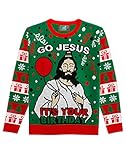 Shirtgeil Ugly Christmas Strickpullover Herren Damen Go Jesus It's Your Birthday Sweater XX-Larg