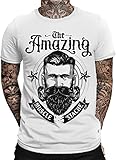 Amazing Strong Beard Herren T-Shirt Fun-Shirt Bart Merch Motiv Bartmann Barb
