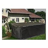 YJFENG Würfel Draussen Möbelabdeckung, 210D Oxford-Gewebe, Heavy Duty Wasserdicht, Schutzhülle Für Die Terrasse Für Tisch- Und Stuhlset (Farbe : Black, Größe : 210X140x80cm)