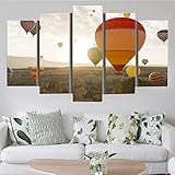 MLJHJ Bilder 5 Teilig Leinwanddrucke 5 Stück Leinwand Bilder Moderne Wandbilder Bunter Ballon Poster Bild 5 Stück Drucke Auf Leinwand Moderne Wandbilder Wohnzimmer Wohnk