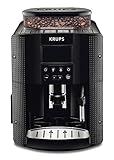 Krups EA8150 Kaffeevollautomat Essential Espresso | 1450 Watt | 1,7 Liter Wassertank | 15 bar | LCD-Display | 3 Temperaturstufen + 3 Mahlgrade | Schw