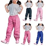 N-P Regenhose Kinder Unisex Regenlatzhose, winddichte Outdoor-Hose, Wind- und wasserdichte Matschhose,wasserdichte Atmungsaktiv Regenhose für Mädchen Jung