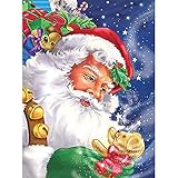 DIY 5D Diamant Malerei,Weihnachtsmann Diamond Painting 40x50cm,Strassbild zum Selbermachen, Kreuzstichstickerei für Dekoration Home W