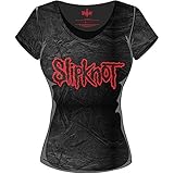 Slipknot Damen Logo Acid Wash T-Shirt, Grau (Anthrazit), XS