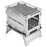 Lifemaison Grill Holzkohlegrill Faltbare BBQ Grill Edelstahl Portable Outdoor Campinggrill Picknickgrill Tragbarer Klappgrill mit Edelstahlgewebe Aufbewahrungstasche Gute Belüftung