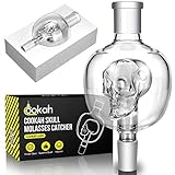 Shisha Molassefänger Totenkopf | aus Dicker Glas, Stärker, Einfacher zu säubern | Skull Molassen Fänger | Universal Wasserpfeife Zubehör für Alle Hookahs mit 18/8 Schliff | Cookah M02