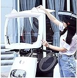DONGSHUAI Elektrisches Batterie-Auto Dach, Motorrad Elektro-Auto-Windschutzscheibe Abdeckung Markise Sonnenschutz Verstärkter Sonnenschutz Regenschirm Eindickung,Weiß