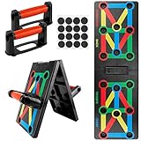 Infreecs Liegestütze Brett, 12 in 1 Push Up Board mit angenehmem Handgriff, Faltbare Liegestützgriffe Push Up Rack Board ideal für Gym Heimtraining, Fitnessübungen Arm Schulter Brust und Rück