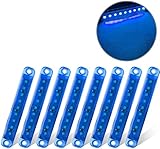 Seitenmarkierungsleuchten,LKW-Seitenleuchten10pcsAuto-Markierungsleuchten Auto-Seitenblinker Lichter 9SMD LED-Seitenlicht vorne hinten Positionsleuchten 24V für Auto Camper Van Truck Truck (Blau)