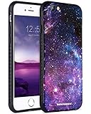 BENTOBEN iPhone 6 6S Hülle, Handyhülle iPhone 6 Nebula Pattern Muster mit Solider PC Schale und flexibeler TPU Cover stoßfest Kratzfest Hülle für iPhone 6 iPhone 6s Lila Schw