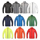 AITER Kapuzenjacke Herren Daunenjacke Winter Jacke Steppjacke Stehkragen Langarm Slim Fit Wintermantel Mantel Männer Atmungsaktiv Trenchcoat Dicker Warme Funktionsjacke Übergangsjack