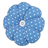 GLOGLOW Nette Nähnadel Pin Kissen Einstellbare Kürbis Handgelenk Pin Kissen Handwerk DIY Werkzeug für Home Nähen Nadelkissen(Blau)