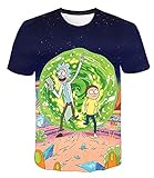 DYJXIGO Rick Morty T-Shirt für Herren, Sport-Trainingsanzug, atmungsaktiv, Grün-XXXXL