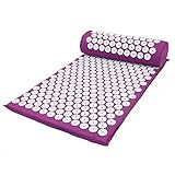 Yantramatte - Akupressur Kissen Nadelmatte Akupressurmatte, Matte Fuß Akupressurmatte Ganzkörper, Shiatsu Matte Stachelmatte Rücken, Akkupunkturmatten Akupressurkissen Nackenkissen (Purple)