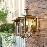 Außenwandleuchte IP44.ALL-KUPPER LAMP BODY OUTDOOR WALL LAMPE Outdoor Terrasse Balkon Lampe Gänge Corridor Tür Villa Garten Innenhof Wand Sconce Einfache Moderne Beleuchtung Außenwand Laterne Transp