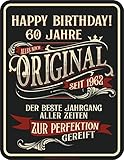 Original RAHMENLOS Deko Blechschild als Geschenk zum 60. Geburtstag