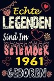 Echte Legenden Sind Im August 1961 Geboren: lustig Geschenk Notizbuch während Quarantäne, Geschenkideen frauen Männer geburtstag 60 jahre, Bruder ... vater Geschwister, Notizbuch a5