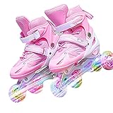 HWGING Inliner Schlittschuhe 2 in 1 Kinder, Rollschuhe Kinder, Inliner für Kinder Verstellbar, Inliner Größenverstellbar, Rollschuhe Für Jungen Und Mädchen Jugendliche Anfäng