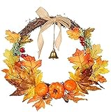 Weihnachtskranz - Simulation Ahorn Herbst Blumen Thanksgiving - Dekoration Kürbis Berry Glocken Rattan Türdeko Wandbehang , 30Cm , 40Cm Dekorationen Kunsthandwerk, Weihnachtsdek